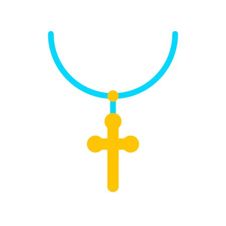 Necklace vector illustration, Isolated flat design iconのイラスト素材