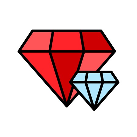 Gemstone vector icon, filled design editable outlineのイラスト素材