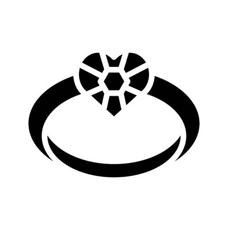 Ring vector illustration, Isolated solid design iconのイラスト素材