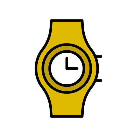 Watch vector icon, filled design editable outlineのイラスト素材