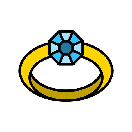 Ring vector icon, filled design editable outlineのイラスト素材
