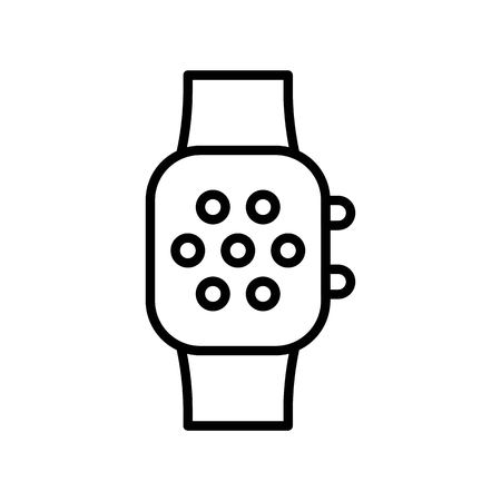 Watch vector illustration, Isolated line design iconのイラスト素材
