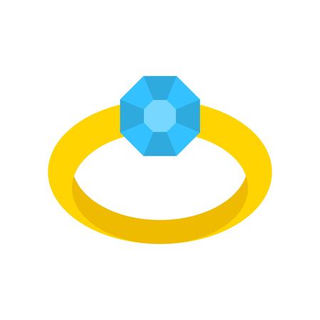 Ring vector illustration, Isolated flat design iconのイラスト素材