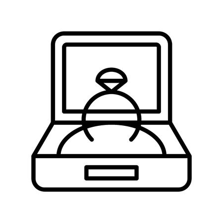 Ring vector illustration, Isolated line design iconのイラスト素材