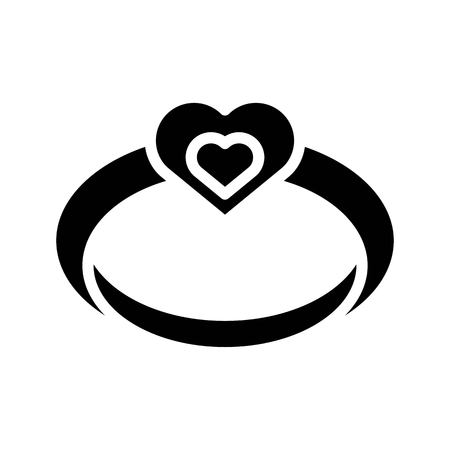 Ring vector illustration, Isolated solid design iconのイラスト素材