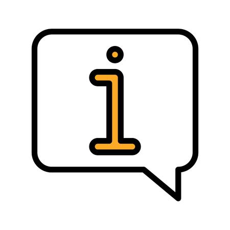 I in speech bubble vector, Social media filled style editable stroke iconのイラスト素材