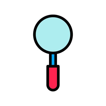 Magnifying glass vector, Social media filled style editable stroke iconのイラスト素材