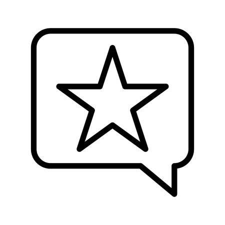 Star in speech bubble vector, Social media line design iconのイラスト素材
