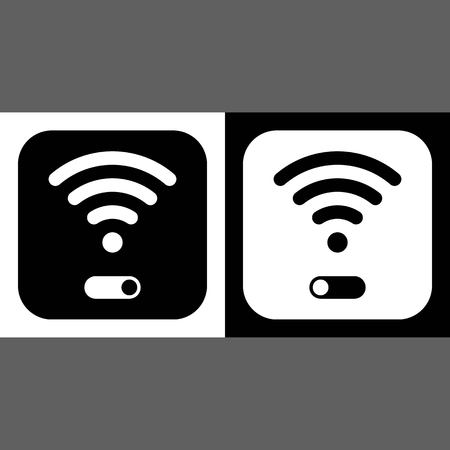 WiFi symbol icon, wireless local area networking vector illustrationのイラスト素材