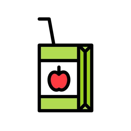 Carton vector, Beverage filled style icon editable strokeのイラスト素材