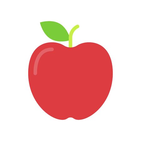 Apple vector, Back to school flat style iconのイラスト素材