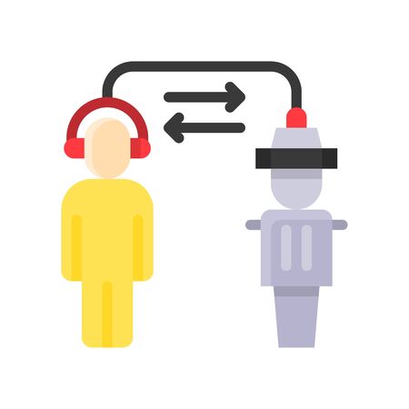 Brain transplant vector illustration, Future technology flat design iconのイラスト素材