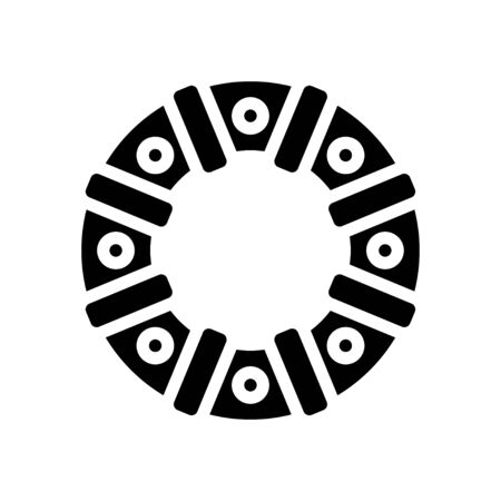 Christmas Wreath vector illustration, solid style iconのイラスト素材