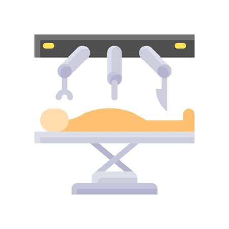 Robotic surgery vector illustration, Future technology flat design iconのイラスト素材