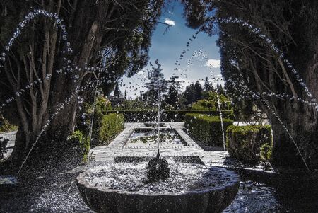 fountain in generalifeの写真素材