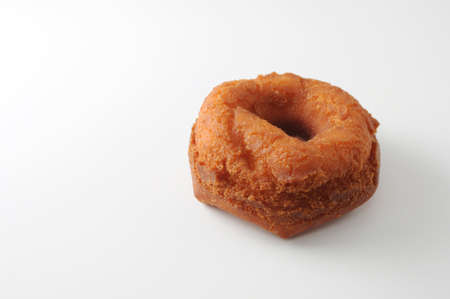 round bread isolated on white backgroundの写真素材