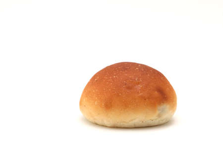raisin butter bread table roll isolated on white backgroundの写真素材