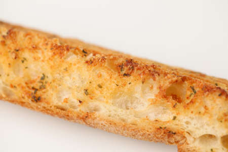 garlic french bread isolated on white background