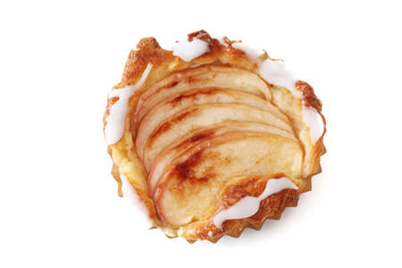 apple pie cinnamon bread isolated on white backgroundの写真素材