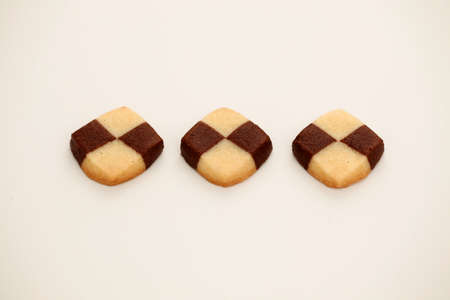 butter milk chocolate cookies biscuits isolated on white background