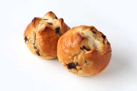 raisin bread isolated on white background