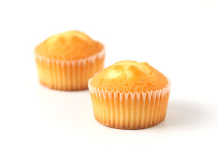 plain cupcakes muffin isolated on white background