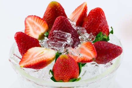 strawberry in bowl.の写真素材