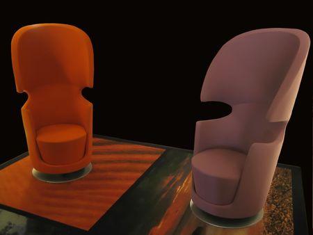 two armchairsの写真素材