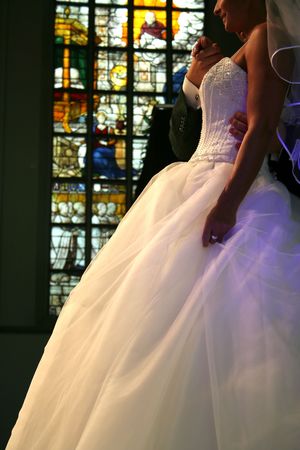 wedding in churchの写真素材