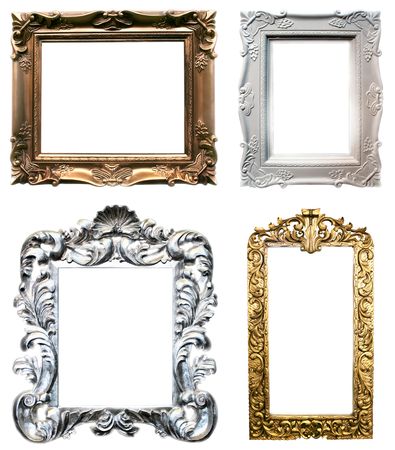 isolated frames in classic style in four colors