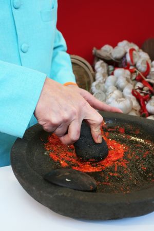 making Thai spicy  by chefの写真素材