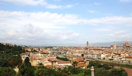 summer view of Florence city centerの写真素材