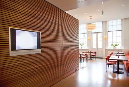 modern stylish wall in restaurant interiorの写真素材