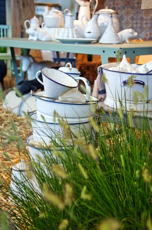 seasonal farm with decoration of goodsの写真素材