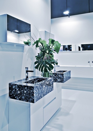 detail of interior of modern toilette roomの写真素材