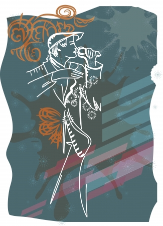 music illustrationのイラスト素材