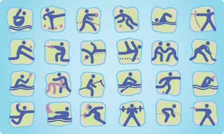 Symbols of summer sports competition sportsのイラスト素材