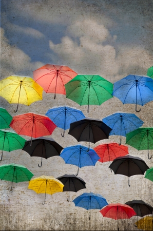 color umbrellaの写真素材