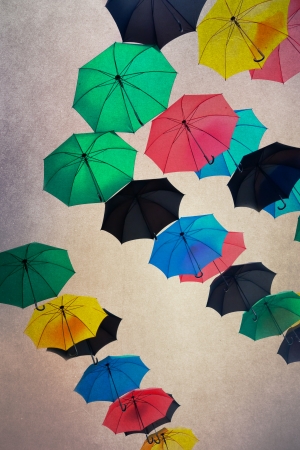 color umbrellaの写真素材