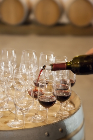 wine taste by France wine fabric の写真素材