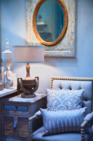detail in classic interior with chairの写真素材
