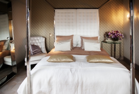detail of classic luxery bedの写真素材