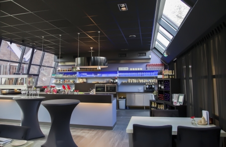  interior of modern bar in new restaurantの写真素材