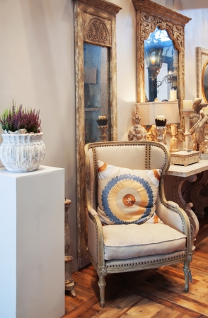 detail of  classic interior with chairの写真素材