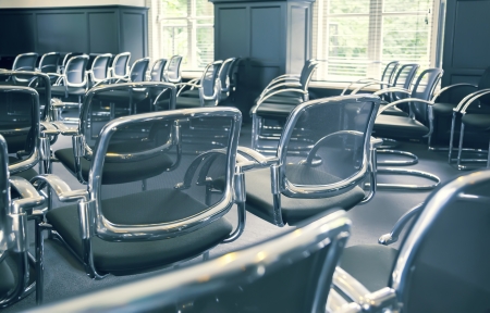 empty chairs in conference room の写真素材