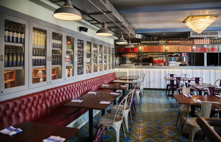 interior of stylish Italian restaurant の写真素材