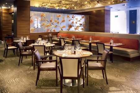 detail of table in modern restaurantの写真素材