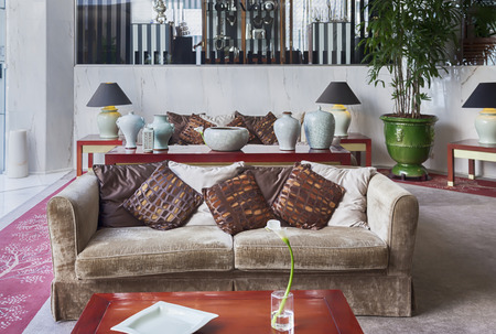 decoration of lounge hotel hall の写真素材