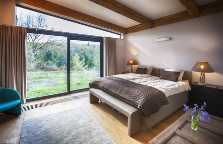 interior of villa in Belgian Ardennesの写真素材