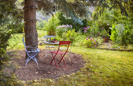 domestic life of France home gardenの写真素材